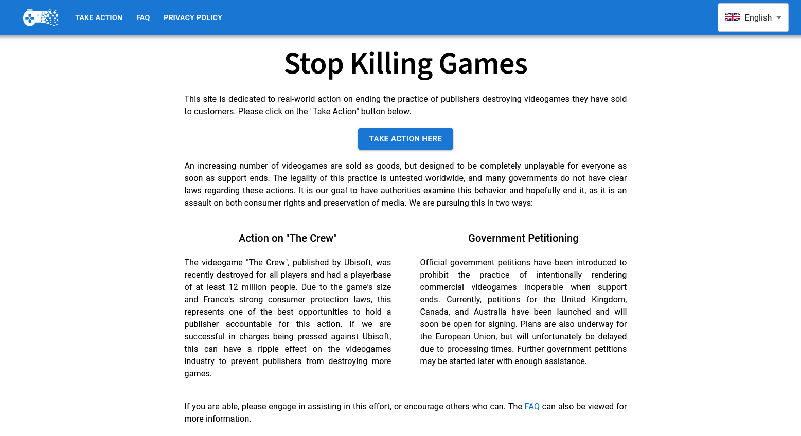 不滿買斷游戲停服無法游玩 玩家提起維權活動將上訴