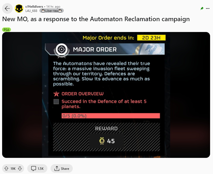 《絕地潛兵2》機(jī)器人種族重回游戲 賽博越戰(zhàn)還在繼續(xù)