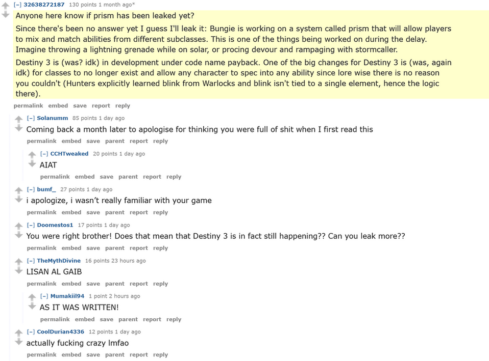 “終焉之形”新職業(yè)泄密者透露《命運(yùn)3》正在開(kāi)發(fā)中