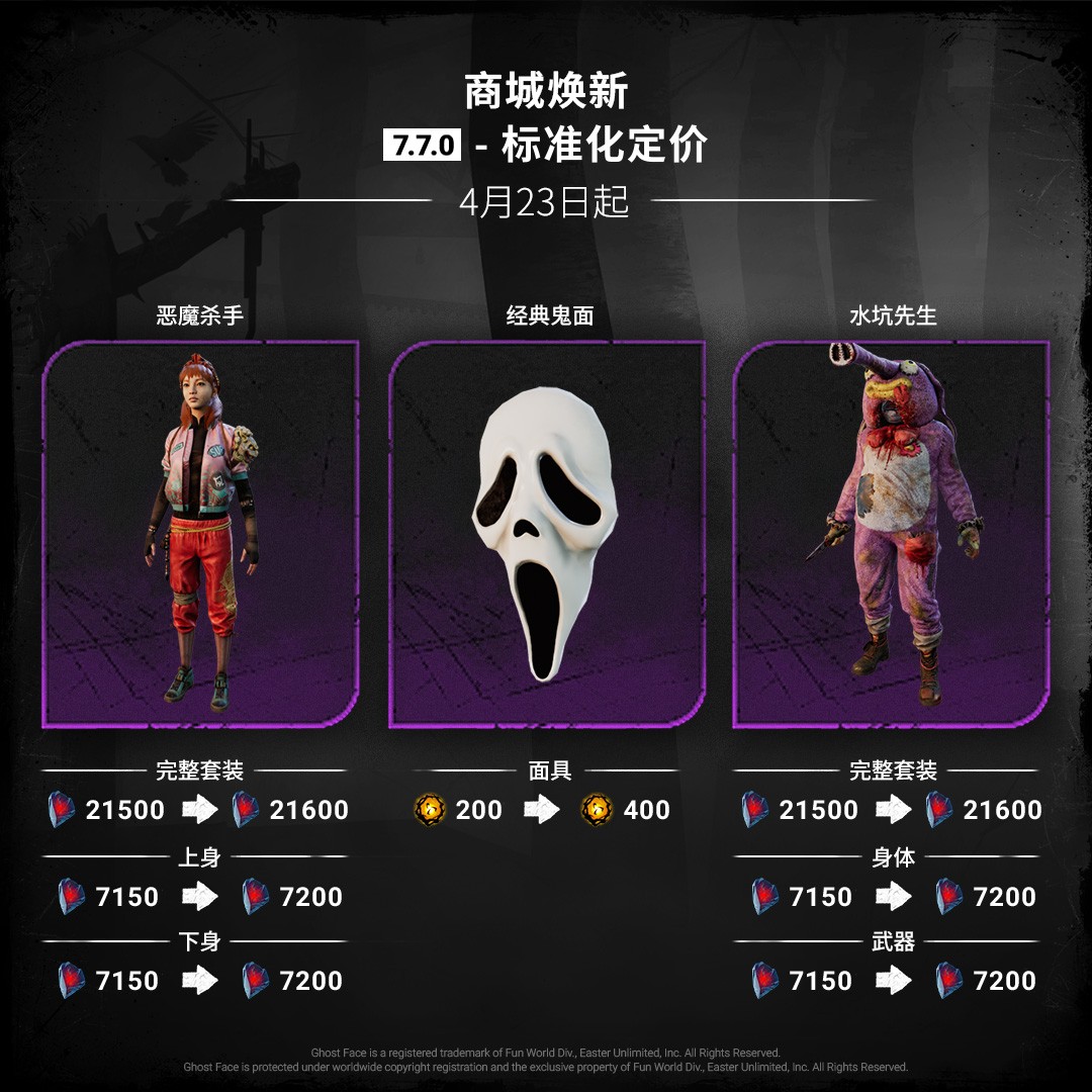 《黎明殺機(jī)》推出全新游戲內(nèi)商城 大量外觀物品降價(jià)