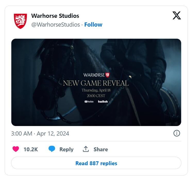 網(wǎng)傳Deep Silver《天國(guó)：拯救2》將于4/18公布