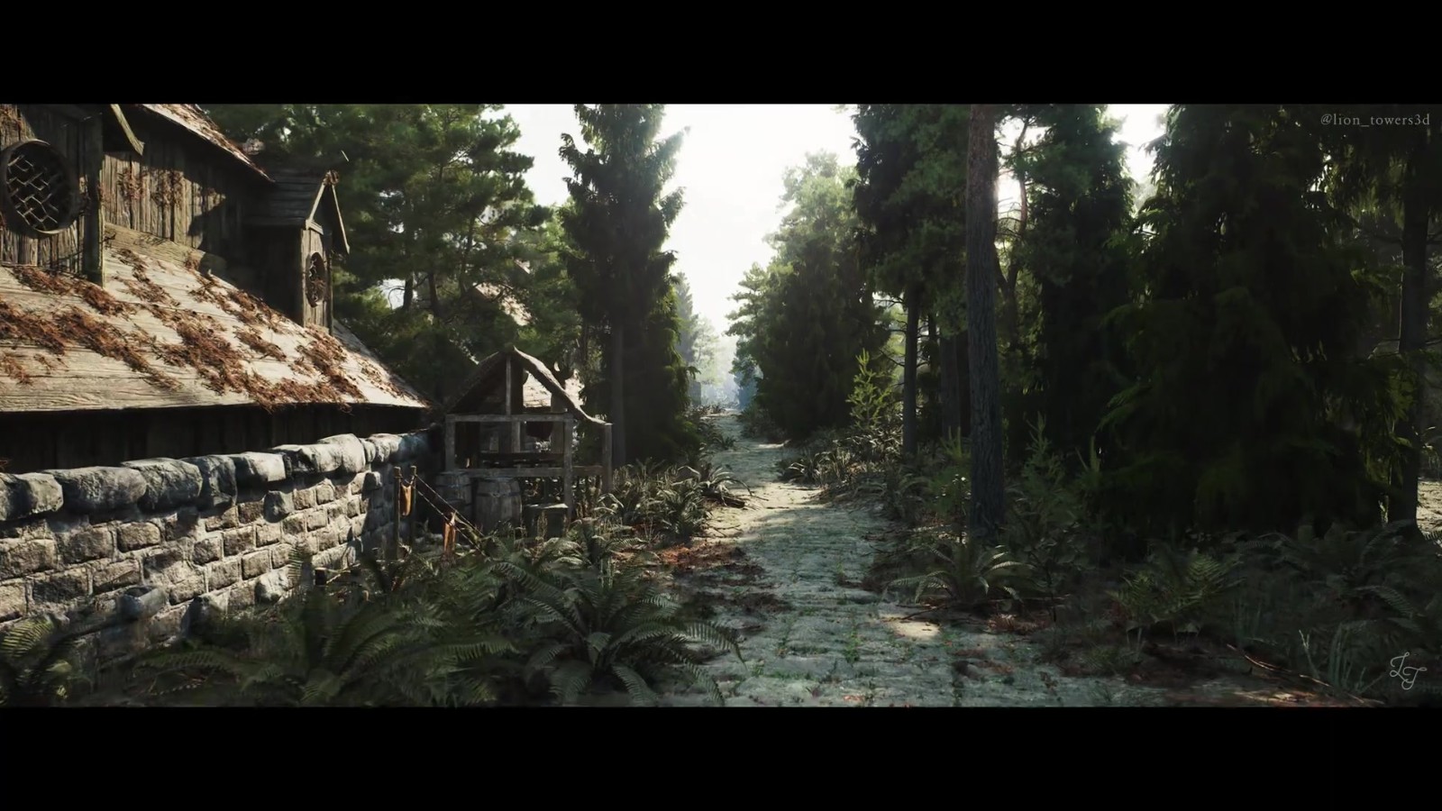 粉絲自制虛幻5《上古卷軸5》佛克瑞斯城場(chǎng)景