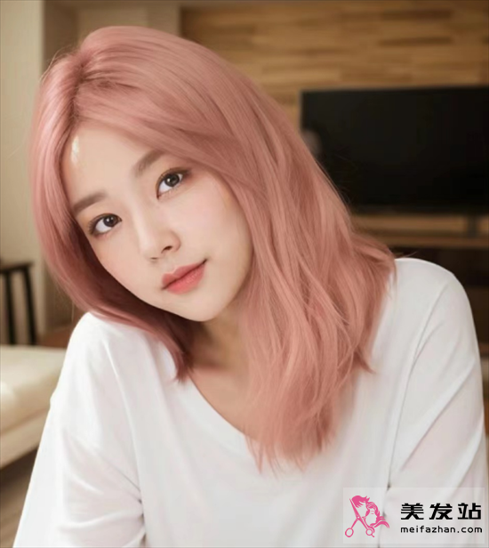 2024年流行染發(fā)顏色 夢幻甜美“柔和桃”