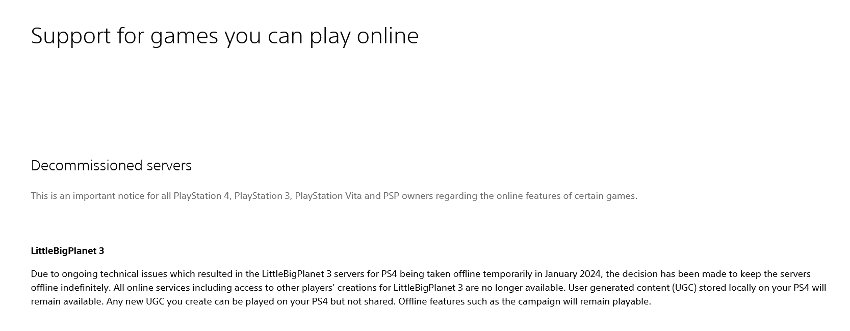 《小小大星球3》服務(wù)器永久關(guān)閉 玩家創(chuàng)作無(wú)法訪問(wèn)
