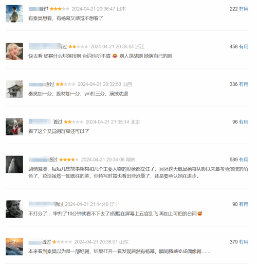 《哈爾濱一九四四》楊冪演技引爭議！豆瓣網(wǎng)友稱被其演技勸退