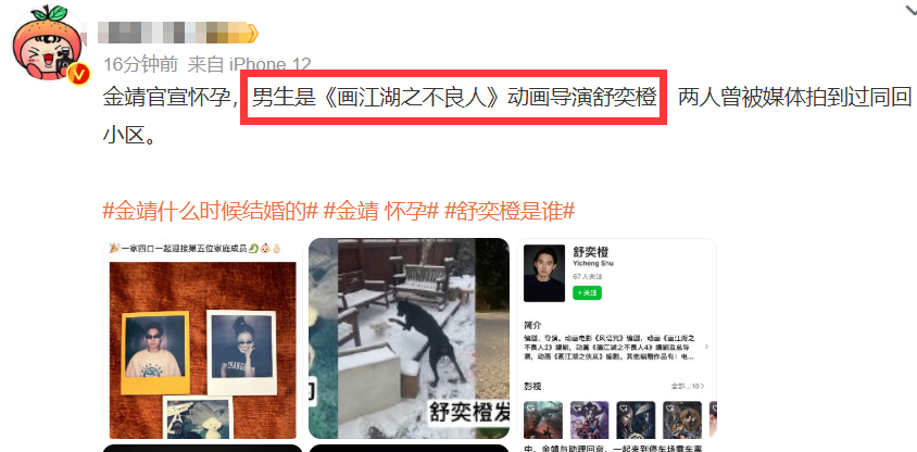 金靖官宣懷孕，孩子父親點贊金靖動態(tài)秀恩愛，更多戀愛細節(jié)曝光 12