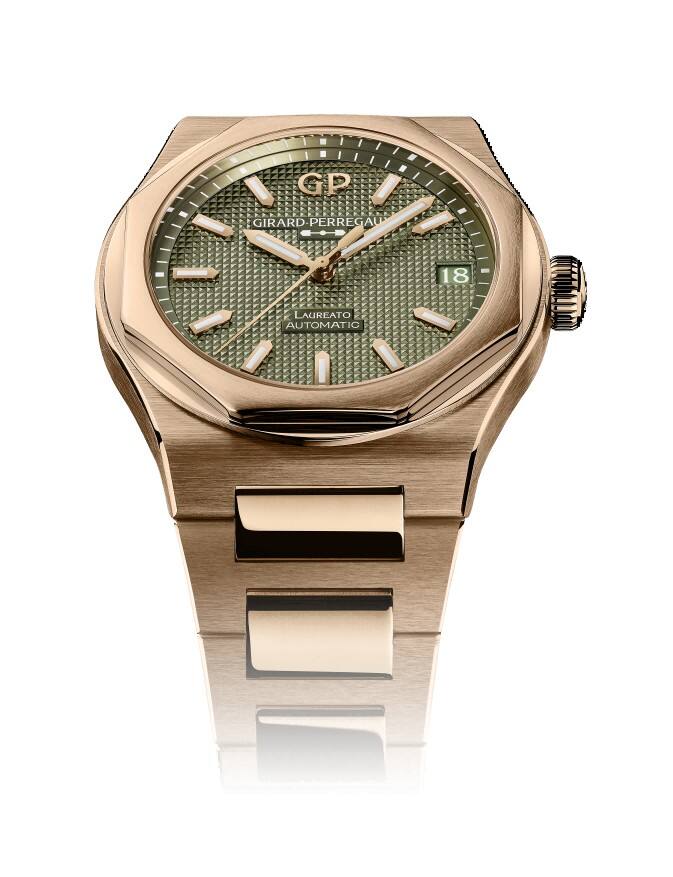 桂冠藝境，風(fēng)采卓然——GP芝柏表Laureato桂冠系列全新推出42毫米玫瑰金芳草綠腕表及42毫米玫瑰金深海藍(lán)腕表