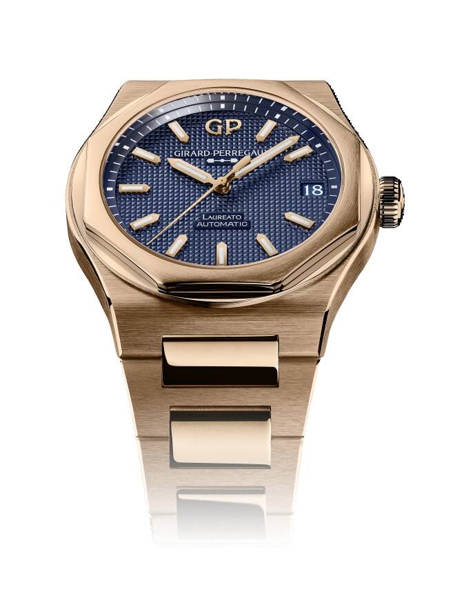 桂冠藝境，風(fēng)采卓然——GP芝柏表Laureato桂冠系列全新推出42毫米玫瑰金芳草綠腕表及42毫米玫瑰金深海藍(lán)腕表