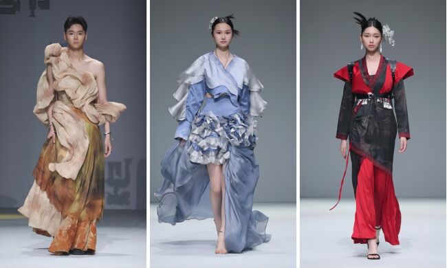 江漢大學(xué)時(shí)尚藝術(shù)系畢業(yè)生作品亮相中國國際大學(xué)生時(shí)裝周