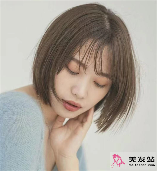 日系風格女生短發(fā) 圓臉大臉女生參考