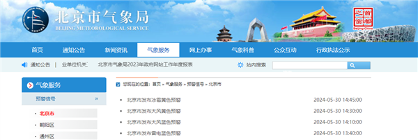 突現(xiàn)狂風(fēng)暴雨！北京連發(fā)雷電大風(fēng)冰雹三預(yù)警：10級(jí)大風(fēng) 冰雹在路上