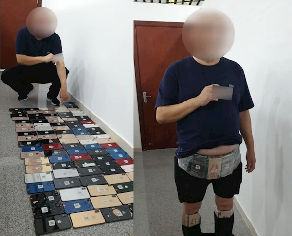 創(chuàng)紀(jì)錄！男子身綁100臺(tái)手機(jī)進(jìn)境：因肚子太大被查獲