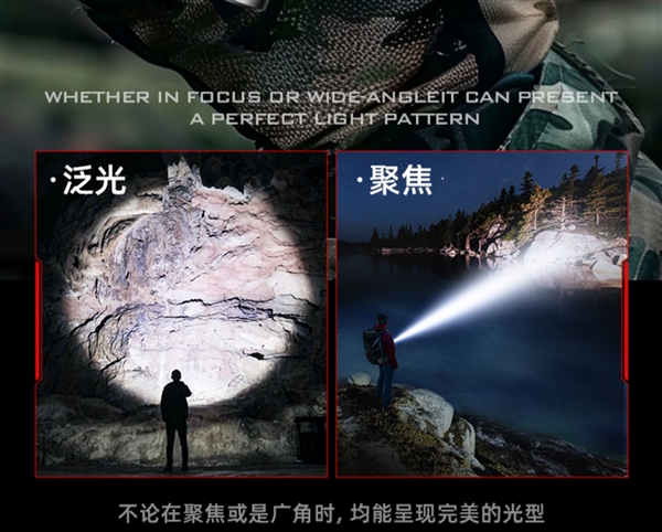 遠(yuǎn)近兩用 戰(zhàn)術(shù)伸縮變焦：神火強(qiáng)光手電筒9.9元包郵