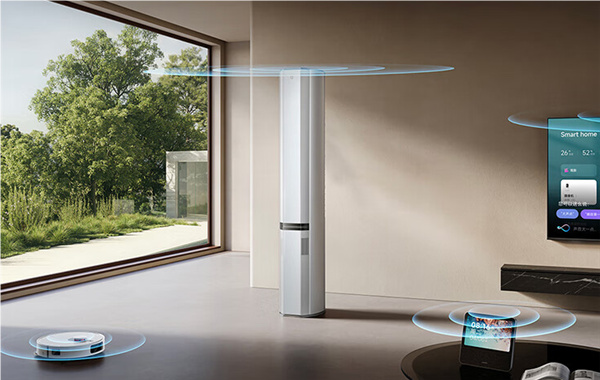 7999元 米家空調(diào)新風(fēng)Pro雙出風(fēng)立式3匹冰晶白上市：四分區(qū)獨(dú)立控風(fēng)