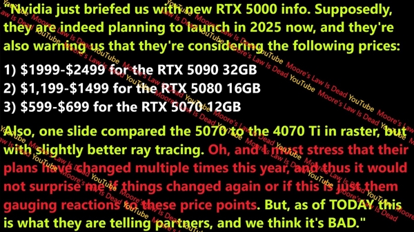 黃仁勛不手軟！英偉達RTX 50系列價格首曝：5090這漲幅迅猛
