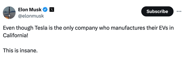 加州對(duì)特斯拉和SpaceX說(shuō)不：公報(bào)私仇觸怒馬斯克