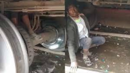 印度一男子為逃票藏火車車輪間 被發(fā)現(xiàn)時(shí)已跑250公里