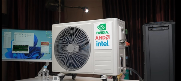 美女博主爆改家用空調(diào)外機給電腦降溫：散熱無敵了 RTX 5090絕配！