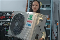 美女博主爆改家用空調(diào)外機(jī)給電腦降溫：散熱無(wú)敵了 RTX 5090絕配！