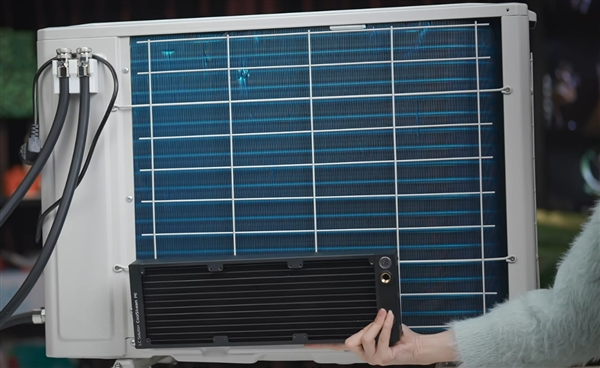 美女博主爆改家用空調(diào)外機給電腦降溫：散熱無敵了 RTX 5090絕配！