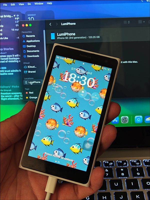 神操作！諾基亞流暢運行iOS：iPhone SE 3完美移植至Lumia 1020