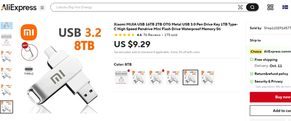 8TB U盤才售價(jià)66元！拆解之后發(fā)現(xiàn)內(nèi)部玄機(jī)：套路實(shí)在太深